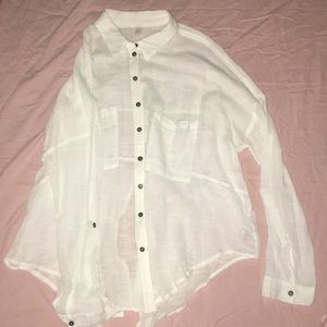 Button Up Free People Open Back